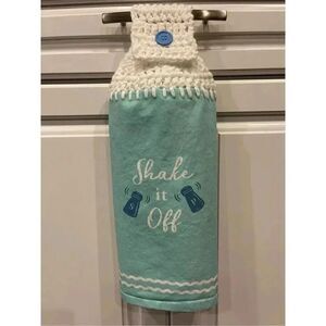 Crochet Top Kitchen Towel- Shake It Off (Salt And Pepper Shakers)